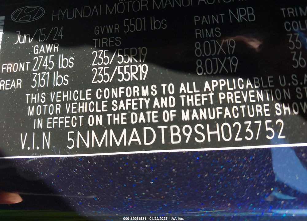 2025 GENESIS GV70 VIN: 5NMMADTB9SH023752