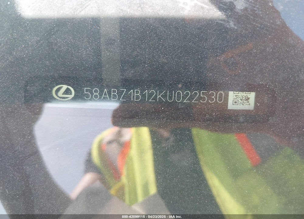 2019 LEXUS ES350 VIN: 58ABZ1B12KU022530