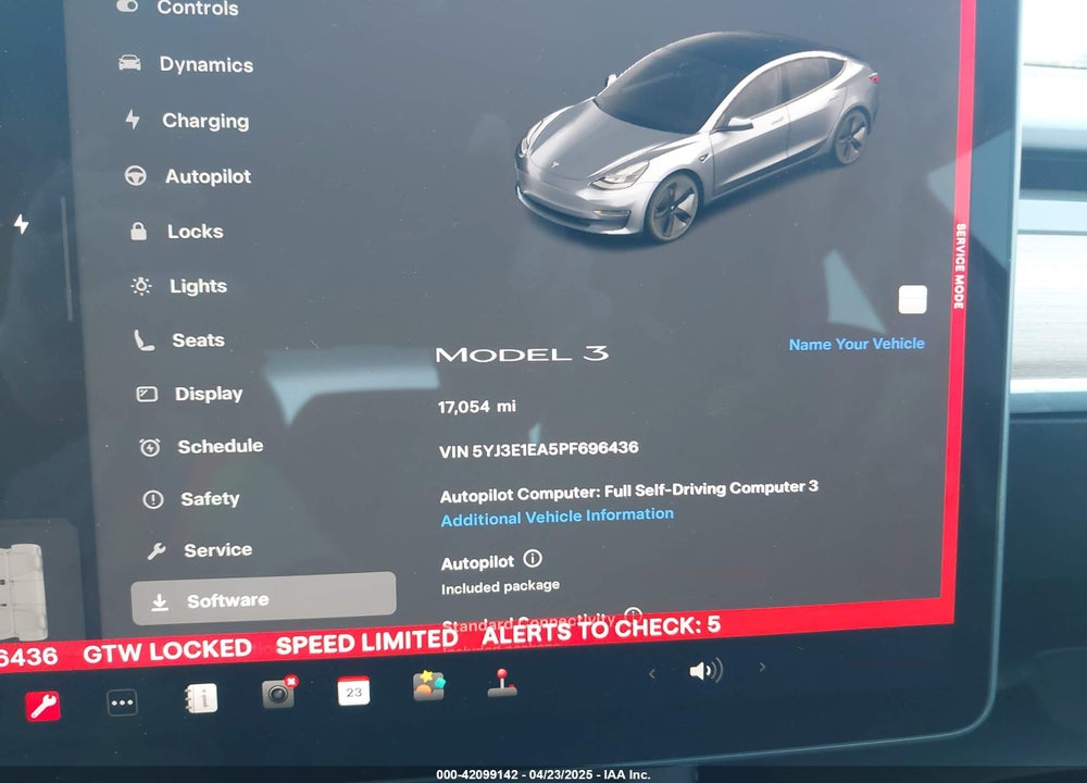 2023 TESLA MODEL 3 REAR-WHEEL DRIVE VIN: 5YJ3E1EA5PF696436