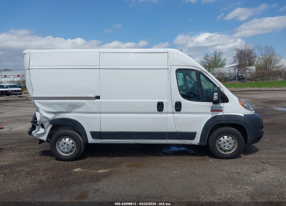 2019 RAM PROMASTER 2500 HIGH ROOF 136 WB VIN: 3C6TRVCG9KE510700