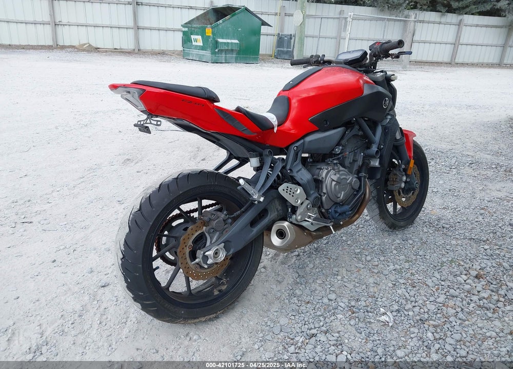 2017 YAMAHA FZ07 VIN: JYARM06E7HA011660