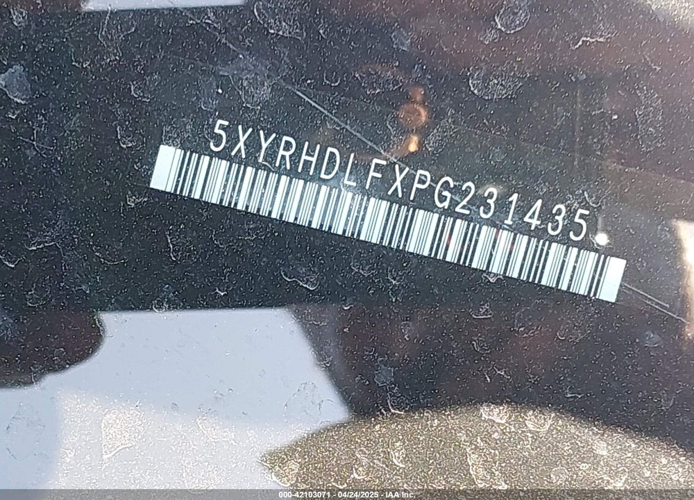 2023 KIA SORENTO VIN: 5XYRHDLFXPG231435