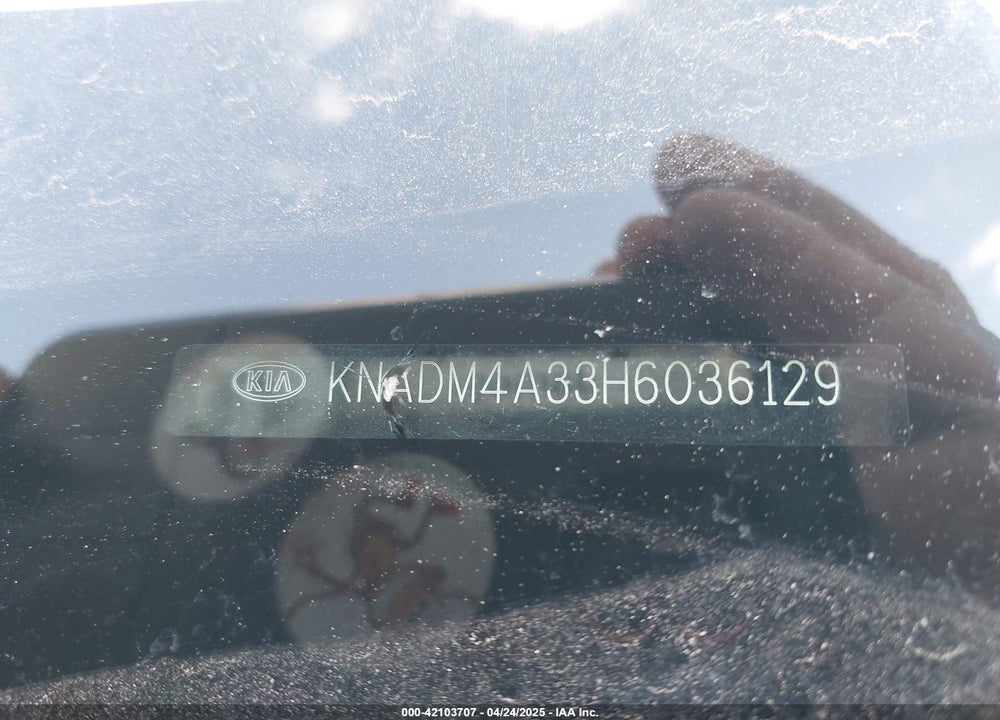 2017 KIA RIO LX VIN: KNADM4A33H6036129