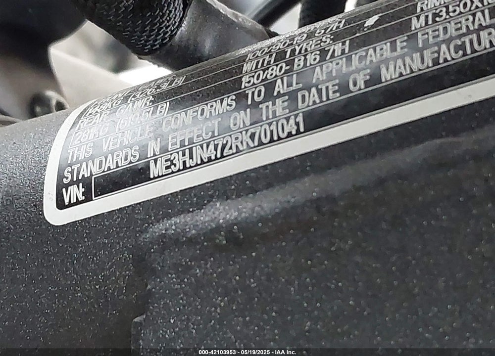 2024 ROYAL ENFIELD MOTORS SUPER METEOR 650 VIN: ME3HJN472RK701041