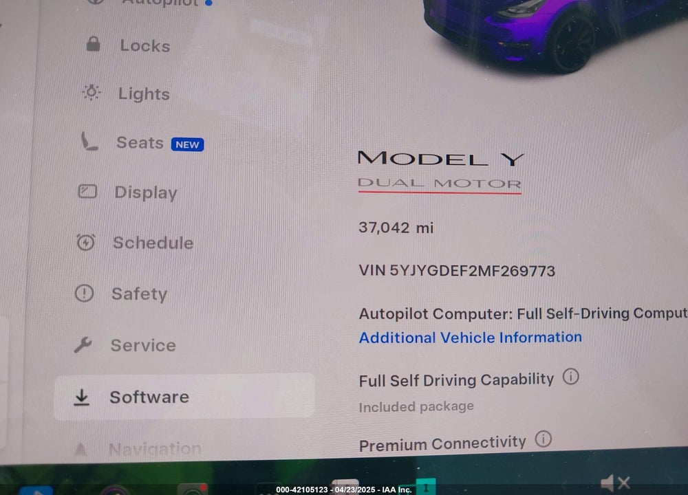 2021 TESLA MODEL Y PERFORMANCE DUAL MOTOR ALL-WHEEL DRIVE VIN: 5YJYGDEF2MF269773
