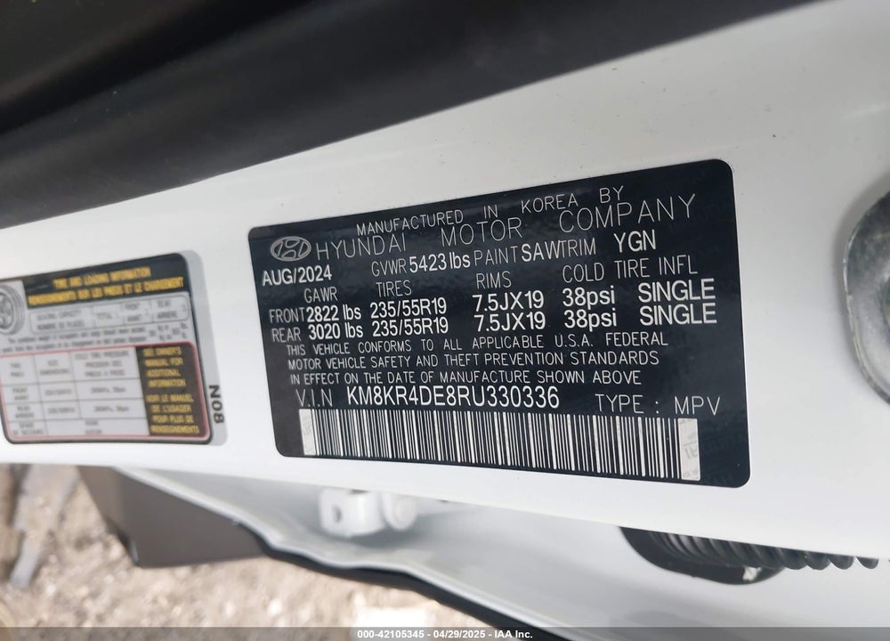 2024 HYUN IONIQ 5 LIMITED RWD VIN: KM8KR4DE8RU330336