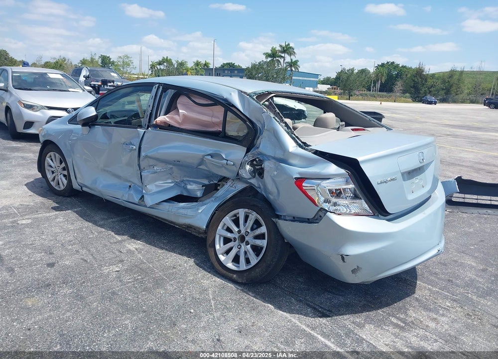 2012 HONDA CIVIC VIN: 19XFB2F86CE312901