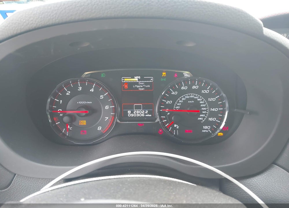 2018 SUBARU WRX PREMIUM VIN: JF1VA1B66J9800721