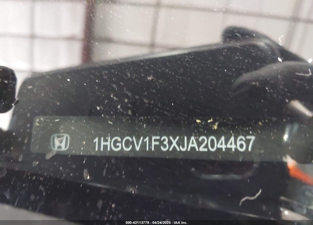 2018 HONDA ACCORD VIN: 1HGCV1F3XJA204467