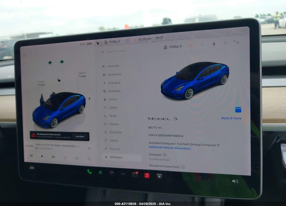 2022 TESLA MODEL 3 VIN: 5YJ3E1EA9NF189004