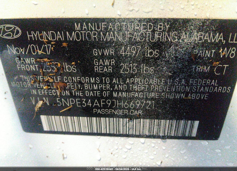 2018 HYUNDAI SONATA VIN: 5NPE34AF9JH669721
