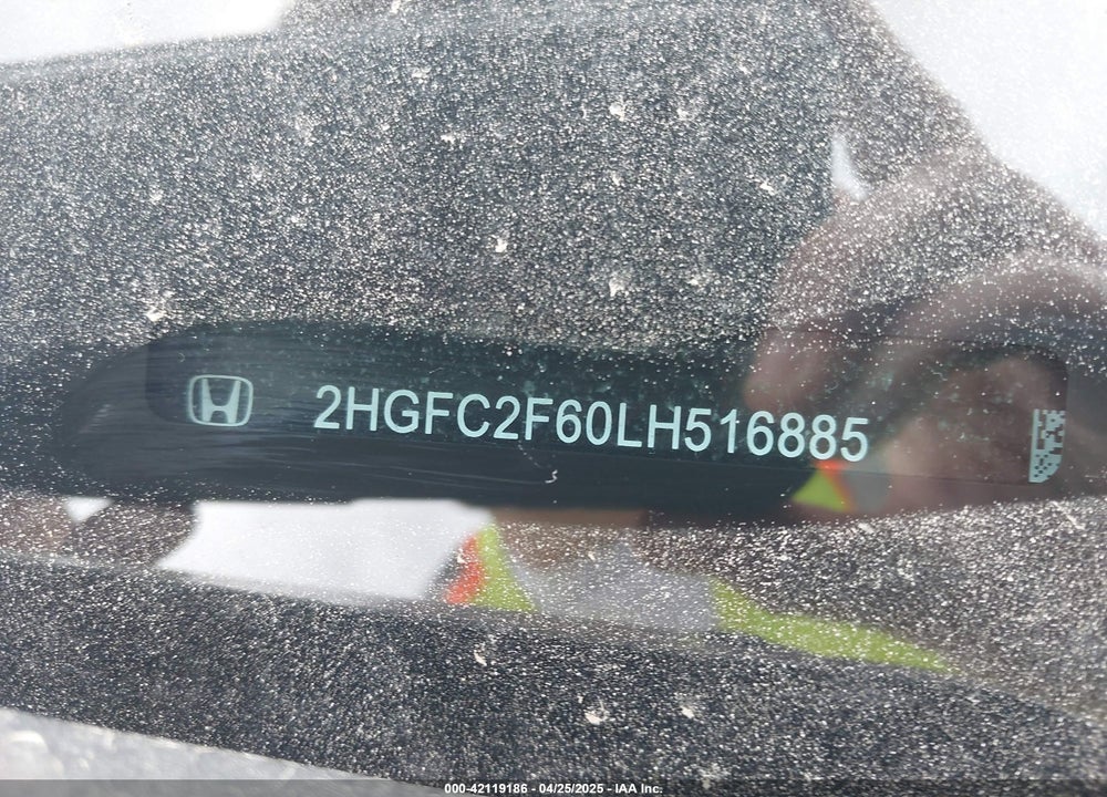 2020 HONDA CIVIC VIN: 2HGFC2F60LH516885