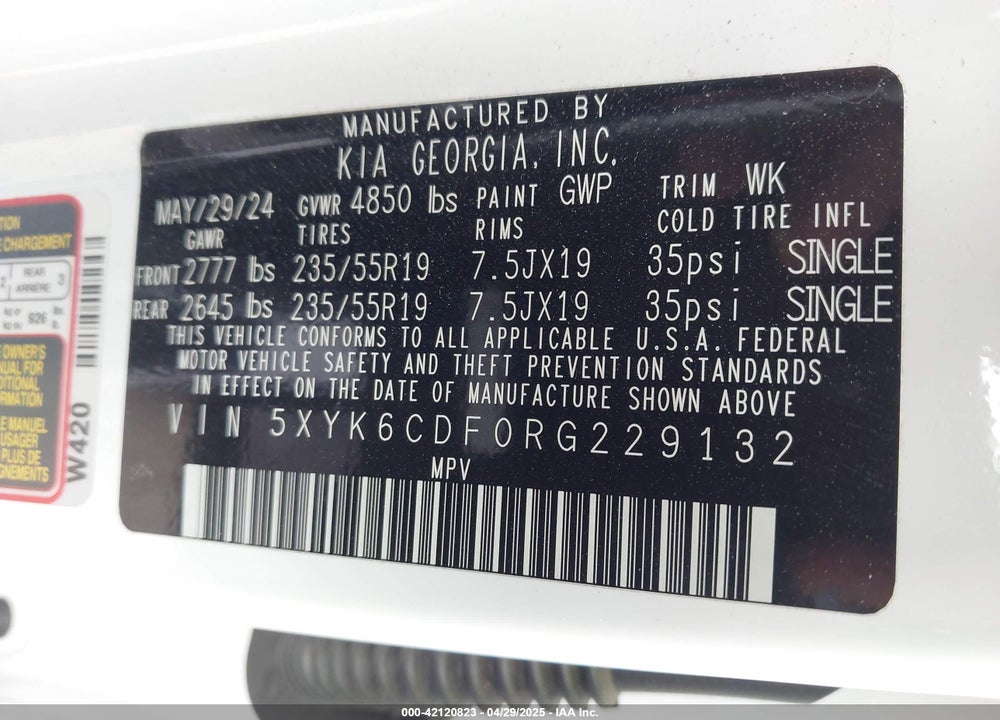 2024 KIA SPORTAGE VIN: 5XYK6CDF0RG229132