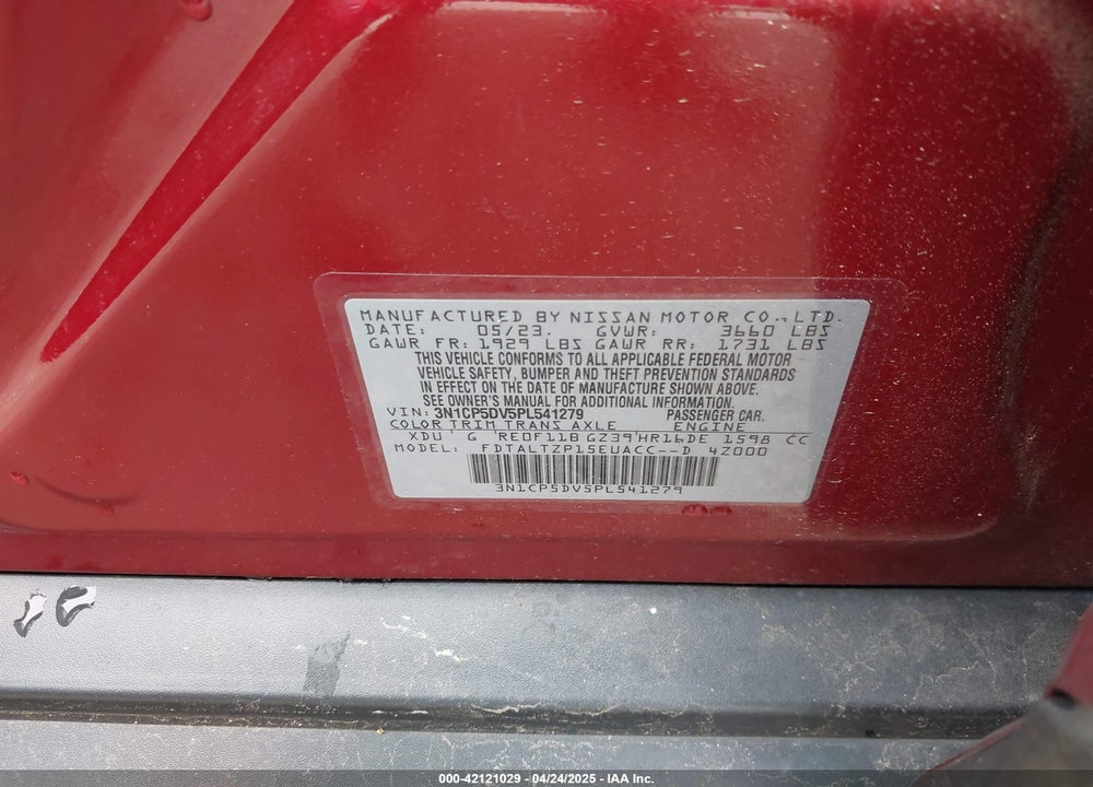 2023 NISSAN KICKS VIN: 3N1CP5DV5PL541279