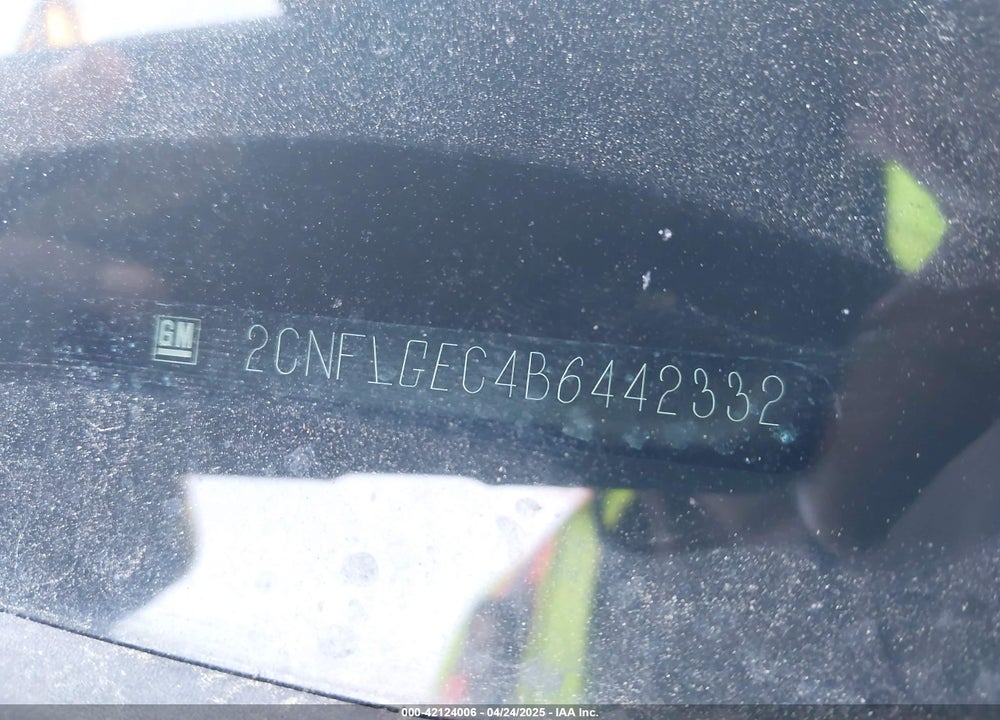 2011 CHEVROLET EQUINOX VIN: 2CNFLGEC4B6442332