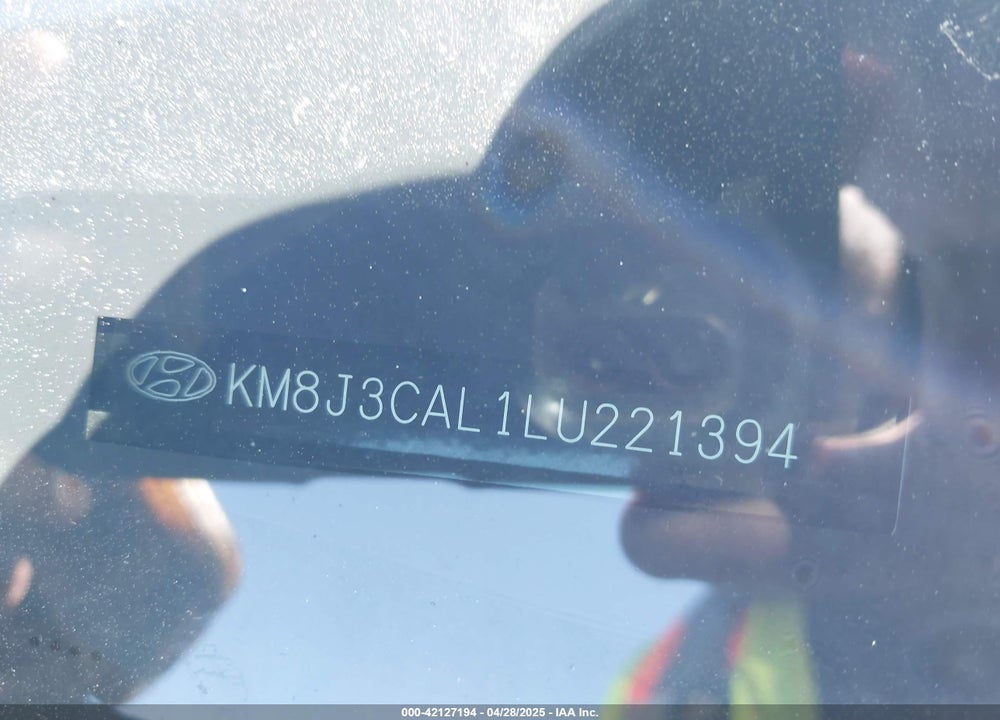 2020 HYUNDAI TUCSON VIN: KM8J3CAL1LU221394