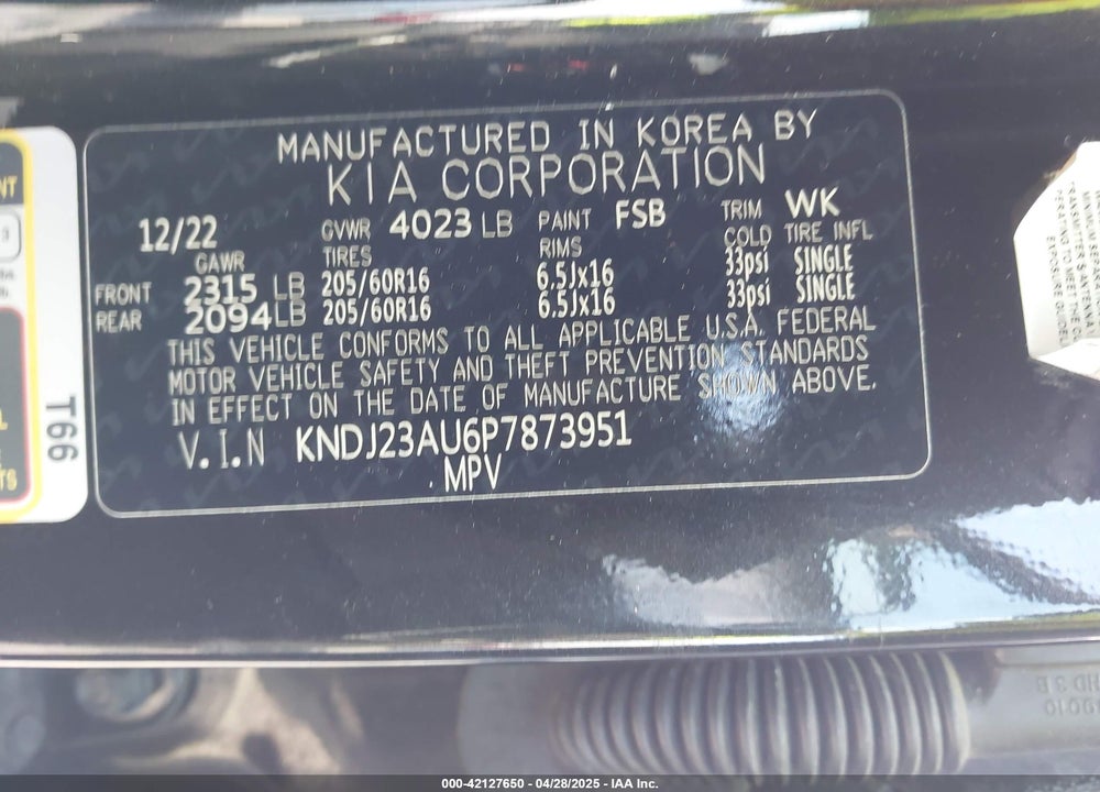 2023 KIA SOUL VIN: KNDJ23AU6P7873951