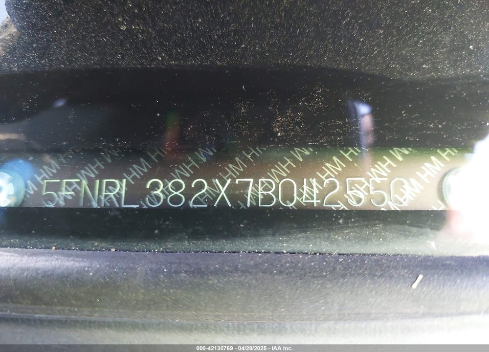 2007 HONDA ODYSSEY LX VIN: 5FNRL382X7B042550