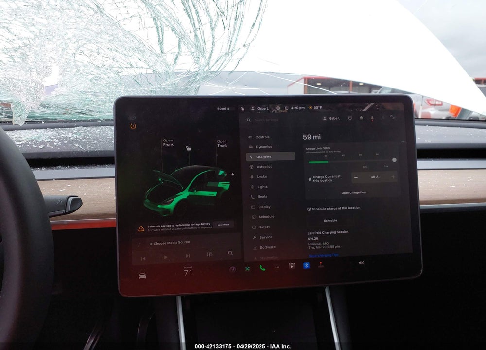 2020 TESLA MODEL Y VIN: 5YJYGDEE8LF012994