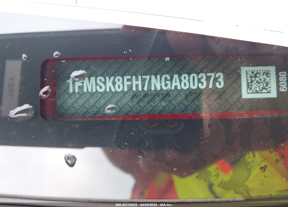 2022 FORD EXPLORER LIMITED VIN: 1FMSK8FH7NGA80373