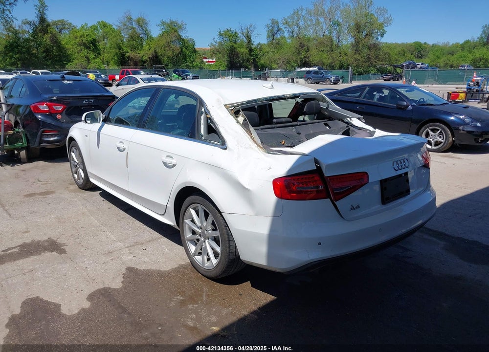 2014 AUDI A4 2.0T PREMIUM VIN: WAUEFAFL2EA076247