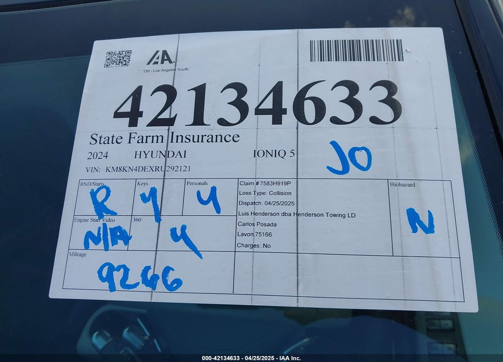 2024 HYUNDAI IONIQ 5 SEL VIN: KM8KN4DEXRU292121