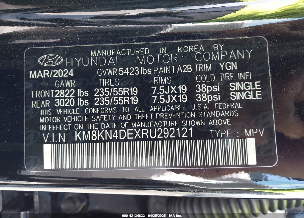 2024 HYUNDAI IONIQ 5 SEL VIN: KM8KN4DEXRU292121