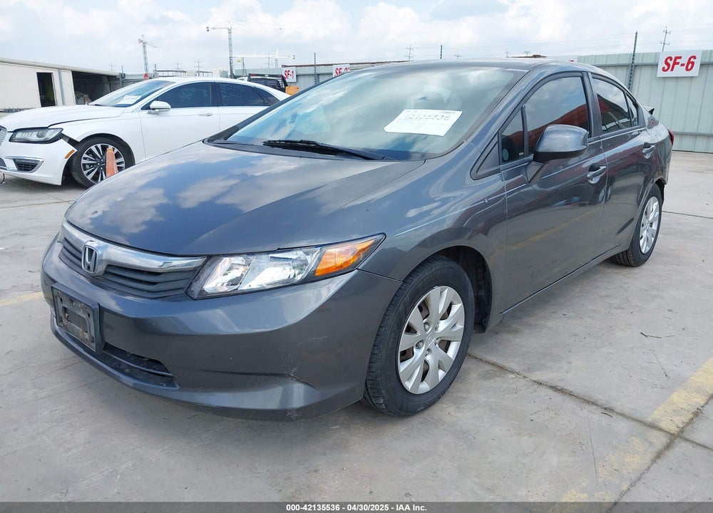 2012 HONDA CIVIC VIN: 2HGFB2F59CH568946