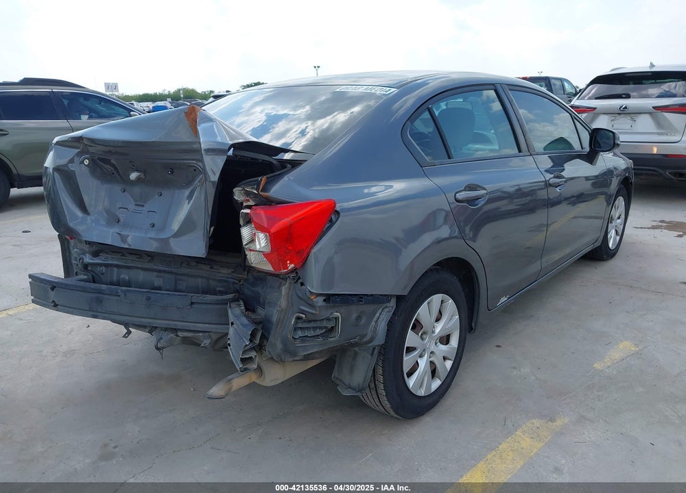 2012 HONDA CIVIC VIN: 2HGFB2F59CH568946