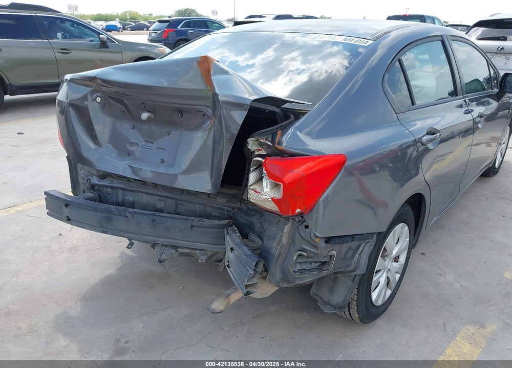 2012 HONDA CIVIC VIN: 2HGFB2F59CH568946