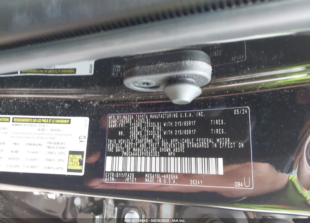 2024 TOYOTA COROLLA CROSS VIN: 7MUCAAAGXRV093363