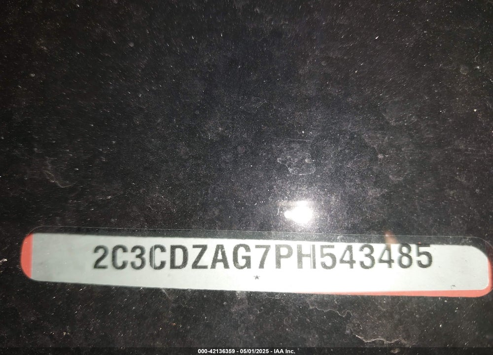 2023 DODGE CHALLENGER VIN: 2C3CDZAG7PH543485