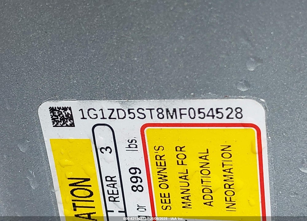 2021 CHEVROLET MALIBU VIN: 1G1ZD5ST8MF054528