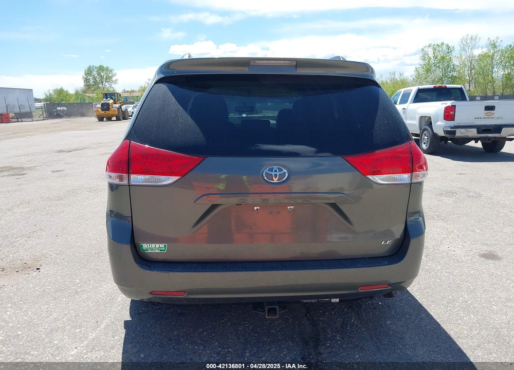 2012 TOYOTA SIENNA LE V6 8 PASSENGER VIN: 5TDKK3DC3CS185395