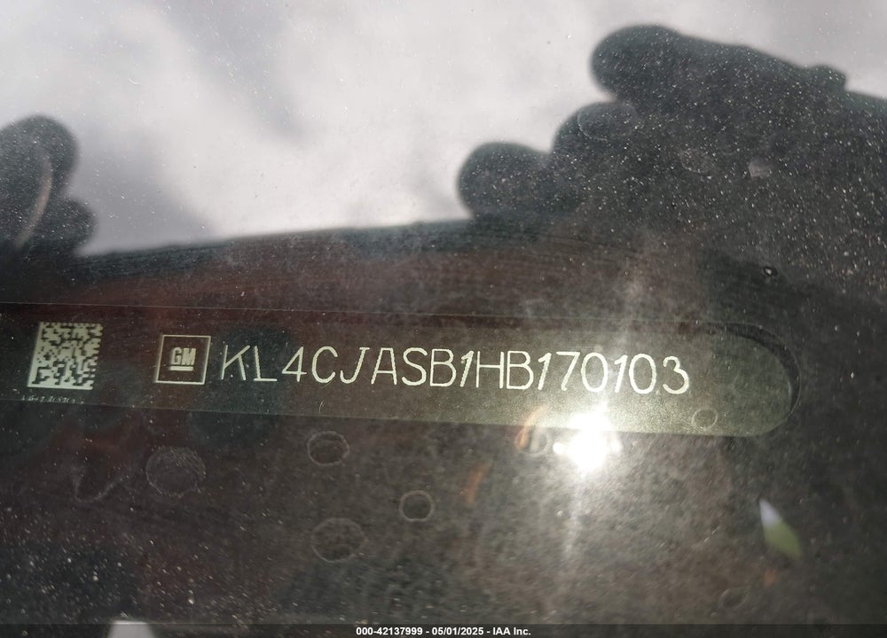 2017 BUICK ENCORE VIN: KL4CJASB1HB170103