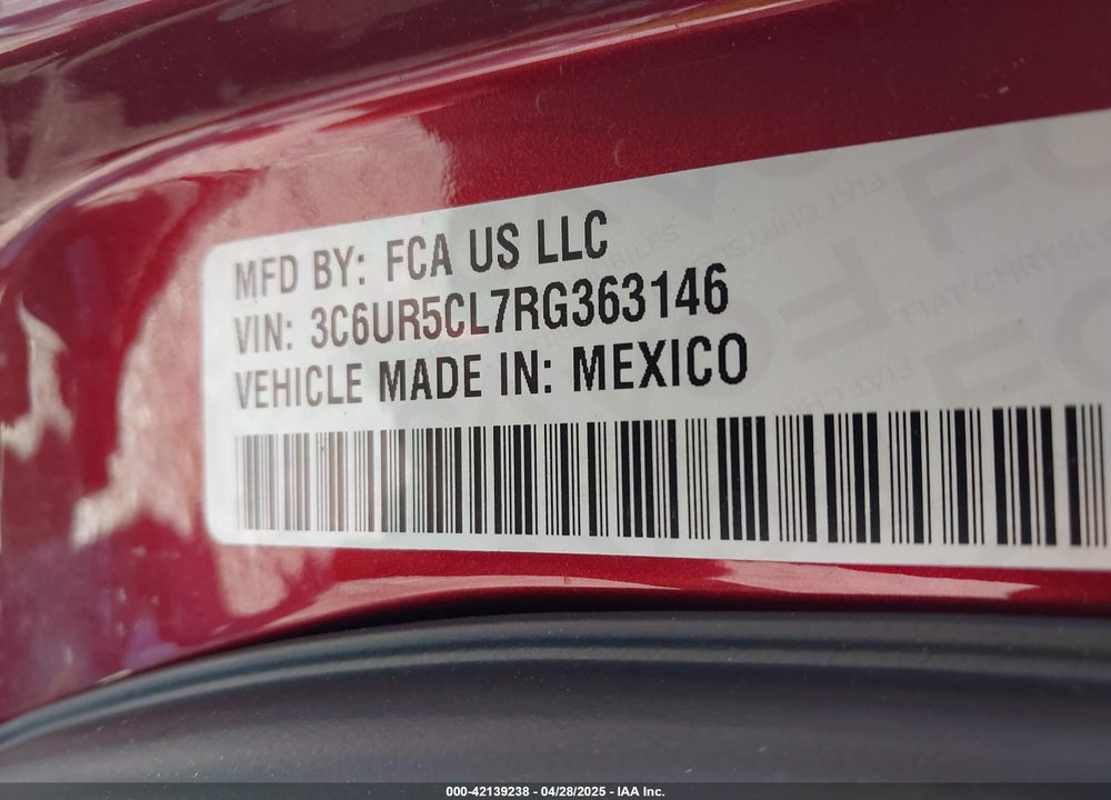 2024 RAM 2500 VIN: 3C6UR5CL7RG363146