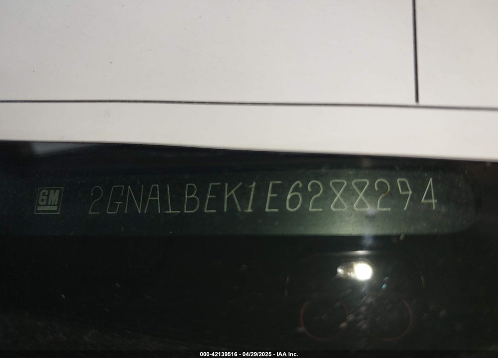 2014 CHEVROLET EQUINOX 1LT VIN: 2GNALBEK1E6288294