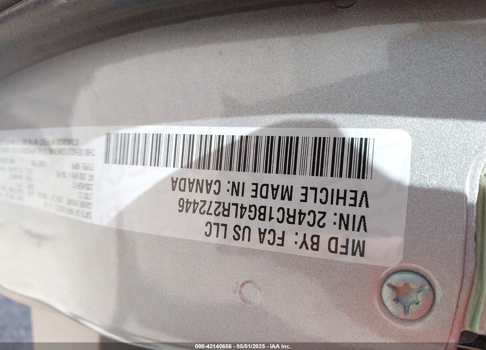 2020 CHRYSLER PACIFICA TOURING L VIN: 2C4RC1BG4LR272446