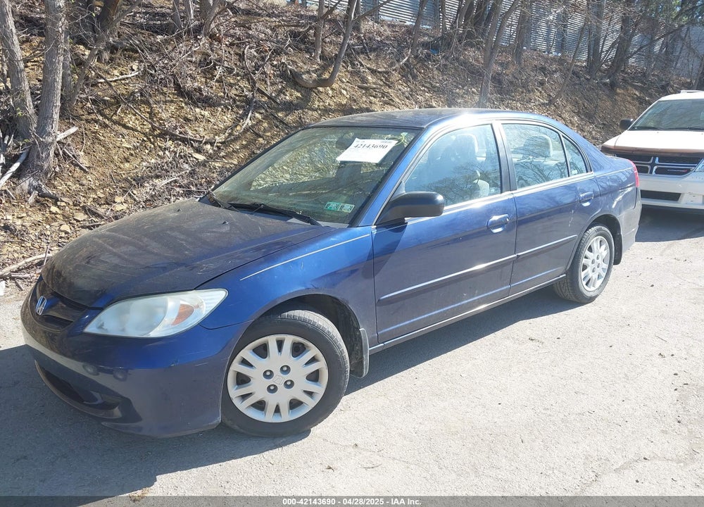 2005 HONDA CIVIC LX VIN: 2HGES165X5H611666