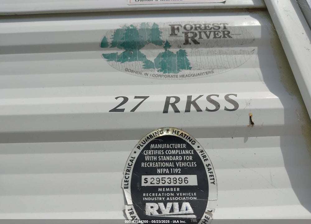 2012 FOREST RIVER OTHER VIN: 4X4TSMC22CA305214