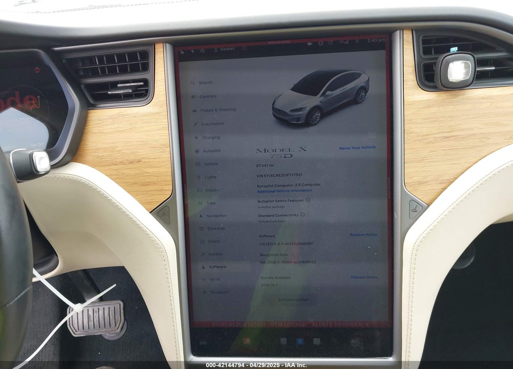 2018 TESLA MODEL X 100D/75D/P100D VIN: 5YJXCAE20JF137531