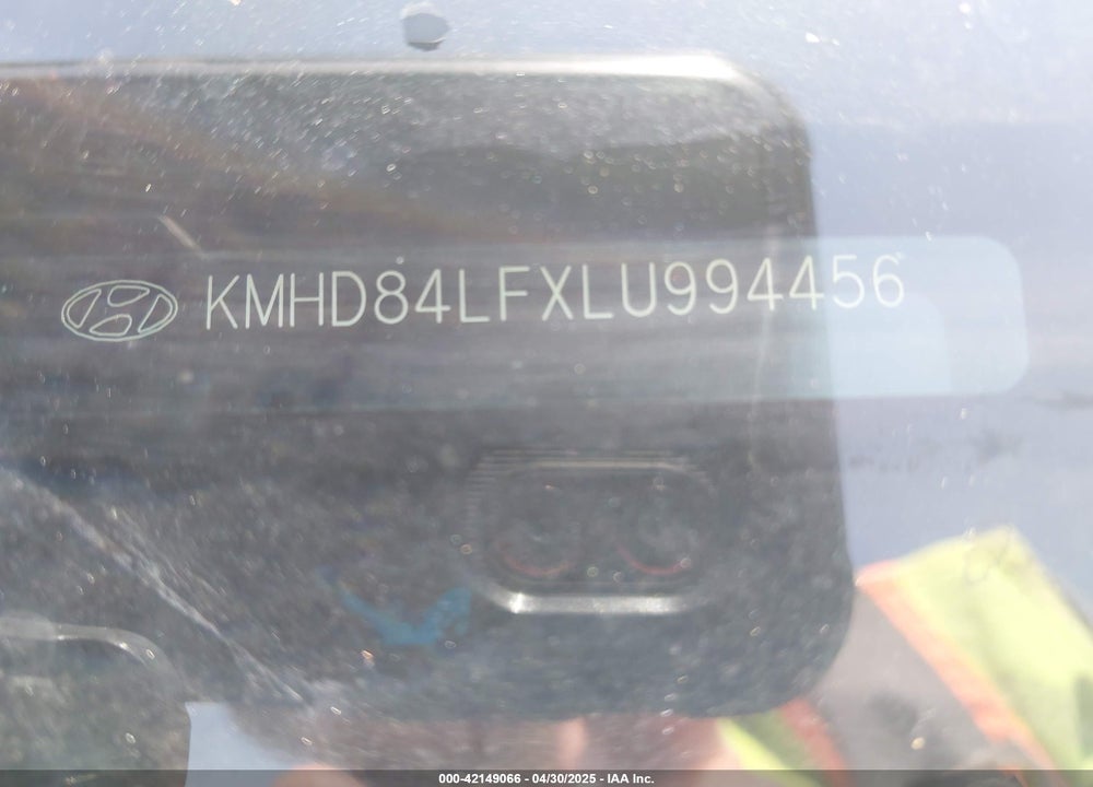 2020 HYUNDAI ELANTRA SEL VIN: KMHD84LFXLU994456