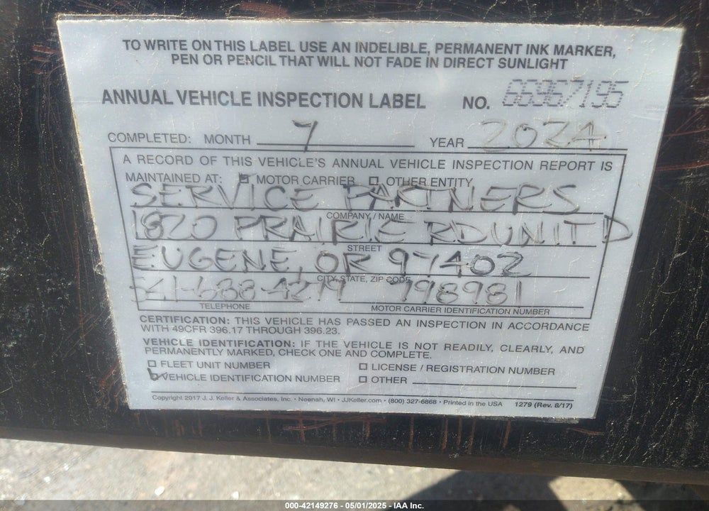 1986 UTILITY TRAILER MFG --- VIN: 1UYDD100XGC599401