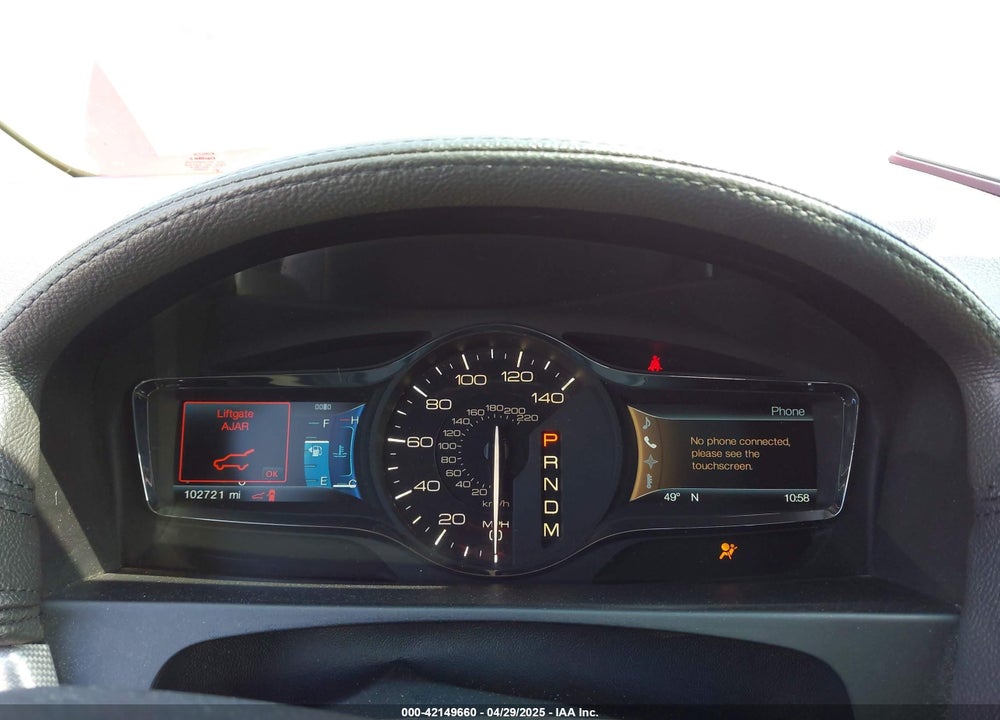 2012 LINCOLN MKX VIN: 2LMDJ8JK3CBL16203