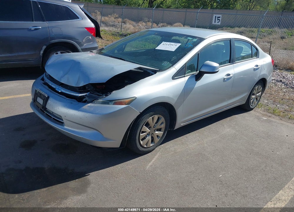 2012 HONDA CIVIC VIN: 2HGFB2F54CH572550