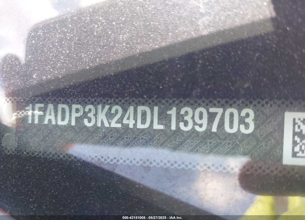 2013 FORD FOCUS SE VIN: 1FADP3K24DL139703
