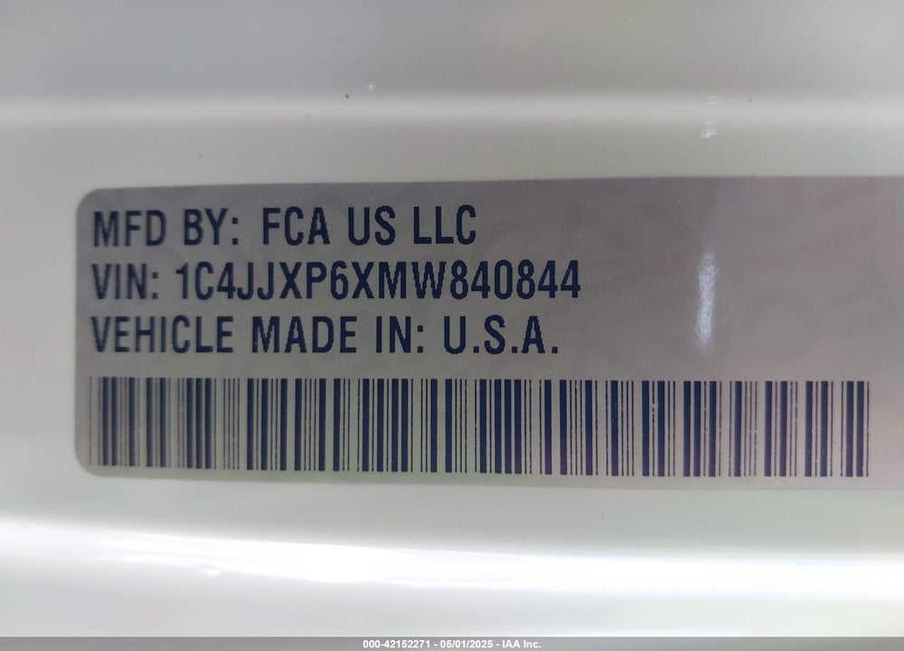 2021 JEEP WRANGLER 4XE UNLIMITED SAHARA 4X4 VIN: 1C4JJXP6XMW840844