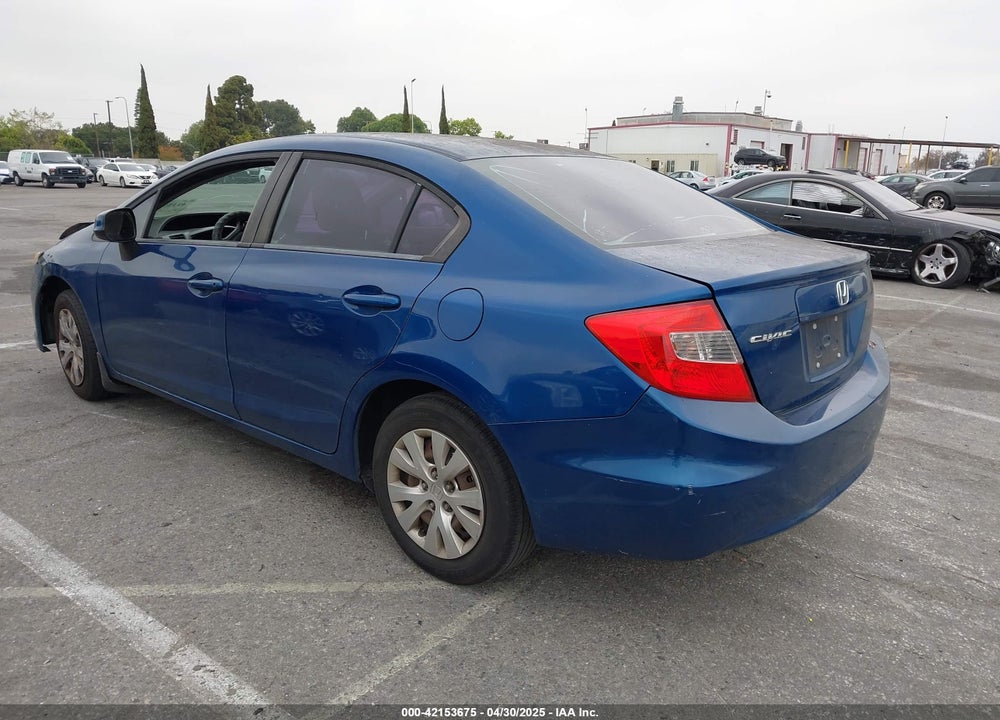 2012 HONDA CIVIC LX VIN: 19XFB2F59CE344618
