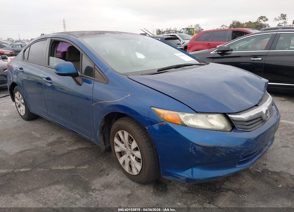 2012 HONDA CIVIC LX VIN: 19XFB2F59CE344618