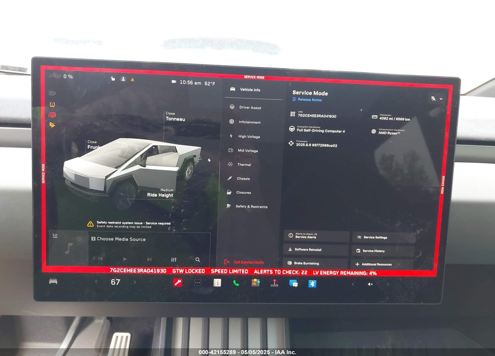 2024 TESLA CYBERTRUCK CYBERBEAST VIN: 7G2CEHEE3RA041930